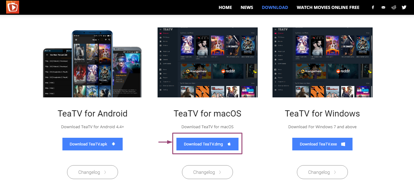 Teatv app MacOS